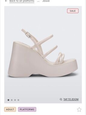 Melissa Jessie Platform Wedge Sandal in Soft Beige